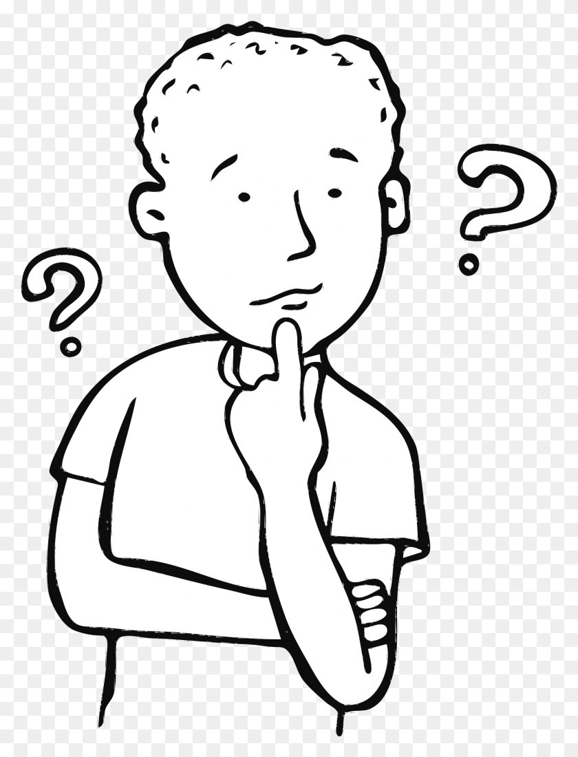 1476x1969 Clipart Boy Thinking Of Question Images Clipart Don T Know Coloring, Stencil, Face HD PNG Download