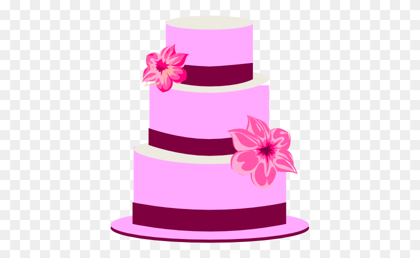 399x456 Clipart Cake Vector Wedding Cake Clipart, Dessert, Food, Birthday Cake HD PNG Download