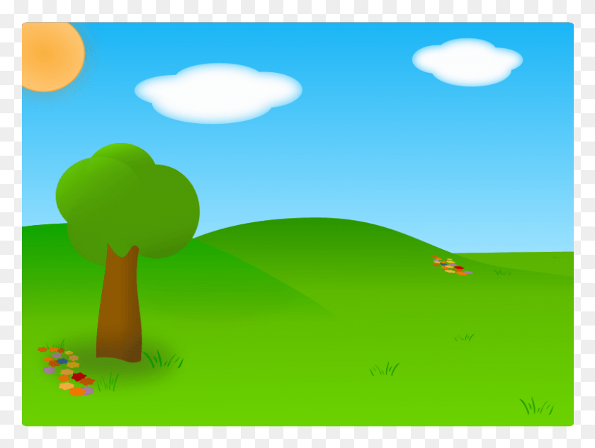 801x589 Clipart Cartoon Landscape Plain Clipart, Nature, Outdoors, Green HD PNG Download