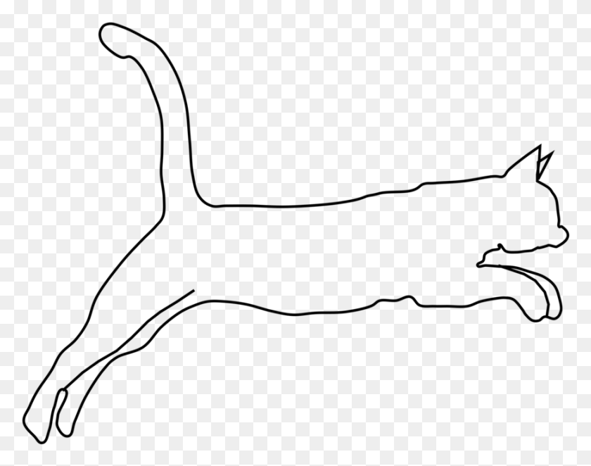 869x671 Клипарт Cat Line Art, Серый, World Of Warcraft Hd Png Скачать