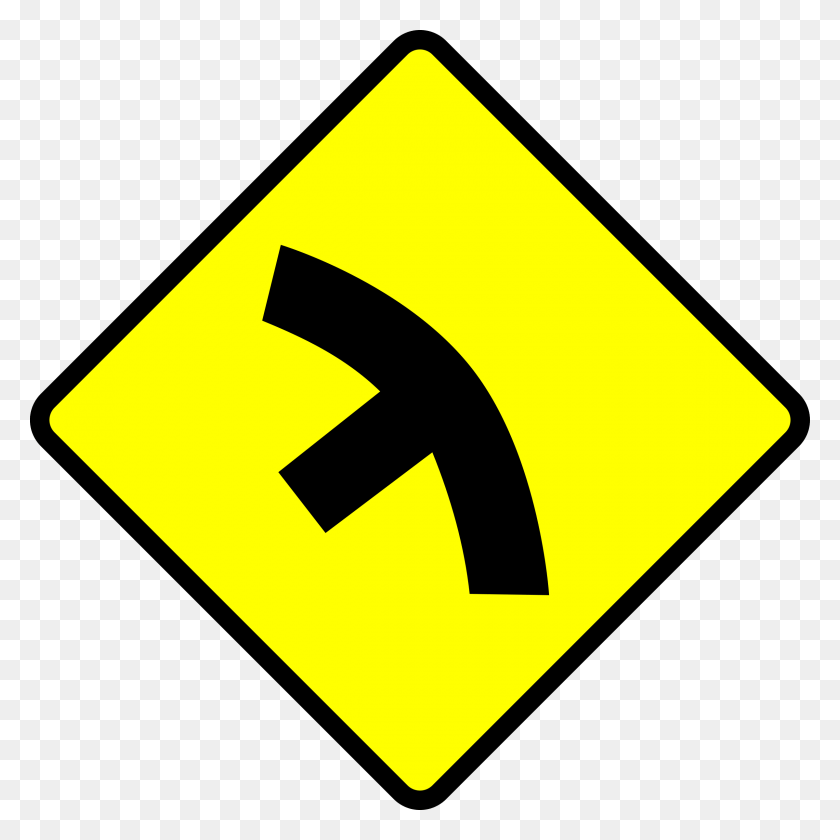 2400x2400 Clipart Caution T In Curve Kytc Logo, Symbol, Road Sign, Sign HD PNG Download