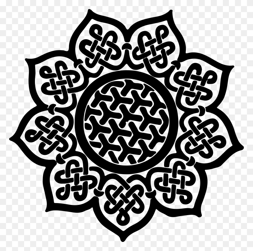 2312x2294 Clipart Celtic Knot Mandala Celtic Flower Patterns, Gray, World Of Warcraft HD PNG Download