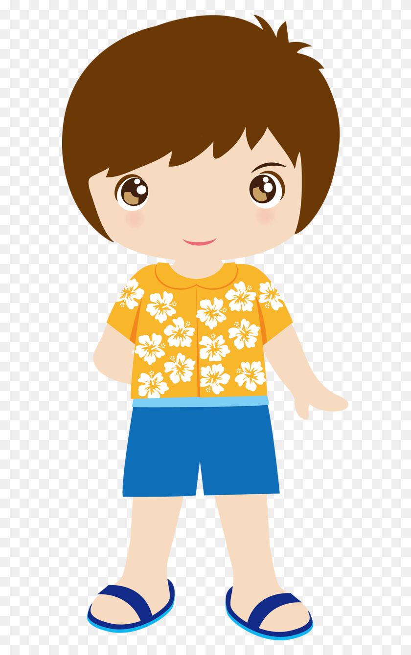585x1280 Clipart Cg Summer Clip Art And Dolls Hawaiian Boy Clipart, Doll, Toy, Person HD PNG Download