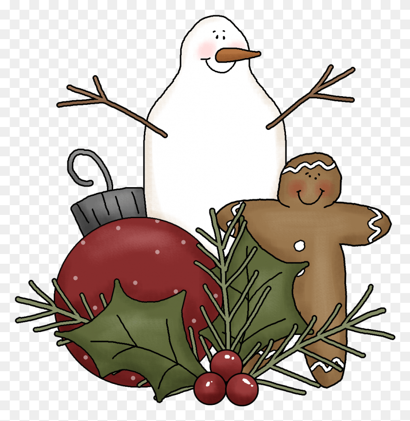 1051x1081 Clipart Christmas Country Christmas Craft Clip Art, Plant, Tree, Snowman HD PNG Download