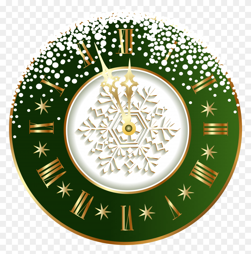 5738x5823 Clipart Clock New Year39s Eve Advance Happy New Year 2019, Symbol, Dish, Meal HD PNG Download