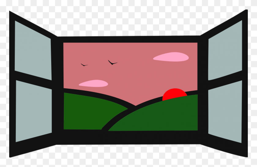 1368x855 Clipart Country School Window Box Window Cartoon, Bird, Animal, Screen HD PNG Download