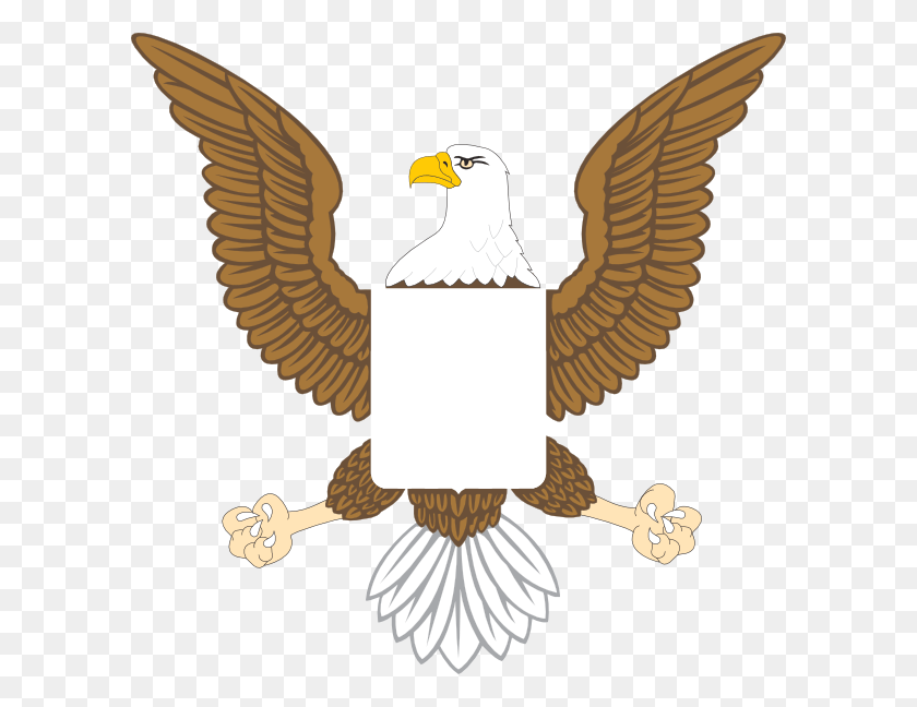 600x588 Clipart Eagle American Eagle Symbol Clipart, Bird, Animal, Bald Eagle HD PNG Download