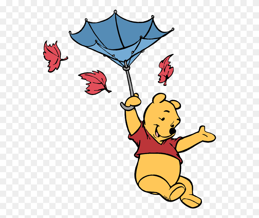 563x649 Clipart Fall Eeyore Winnie The Pooh Fall, Parachute, Leisure Activities HD PNG Download