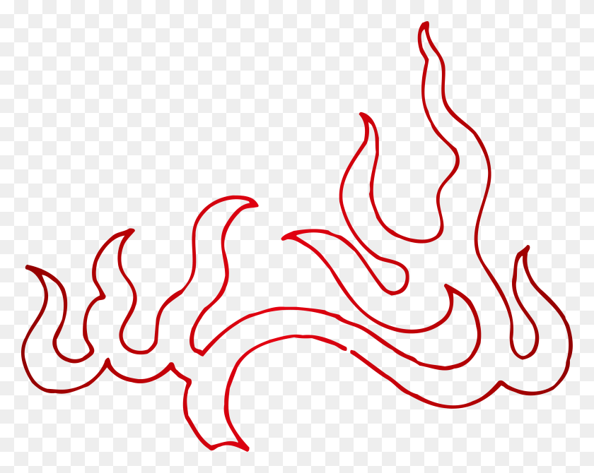 4018x3146 Clipart Flames Line Fire Fire Line Art, Graphics, Pattern HD PNG Download