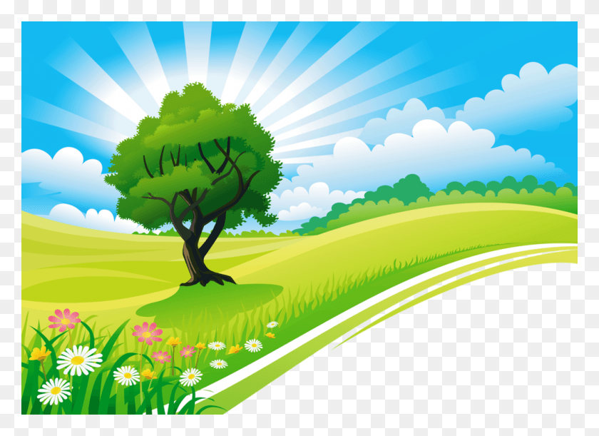 1024x724 Clipart Forest Landscape Vector Graphics, Green, Graphics HD PNG Download