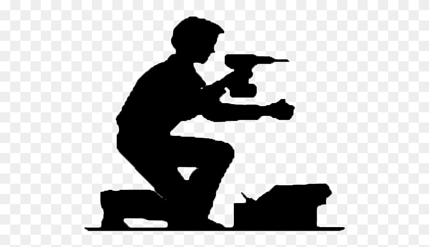 515x424 Clipart Free Library Plumber Vector Silhouette Plumber Silhouette, Person, Human, Kneeling HD PNG Download