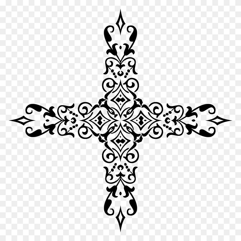 2334x2334 Clipart Freeuse Christian Cross Clipart Black Cross Divider, Gray, World Of Warcraft HD PNG Download