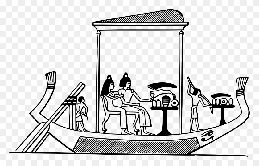 2400x1476 Клипарт Freeuse Stock Египетская Лодка Большое Изображение Рисунок Древнего Египта Лодки, Серый, World Of Warcraft Hd Png Скачать