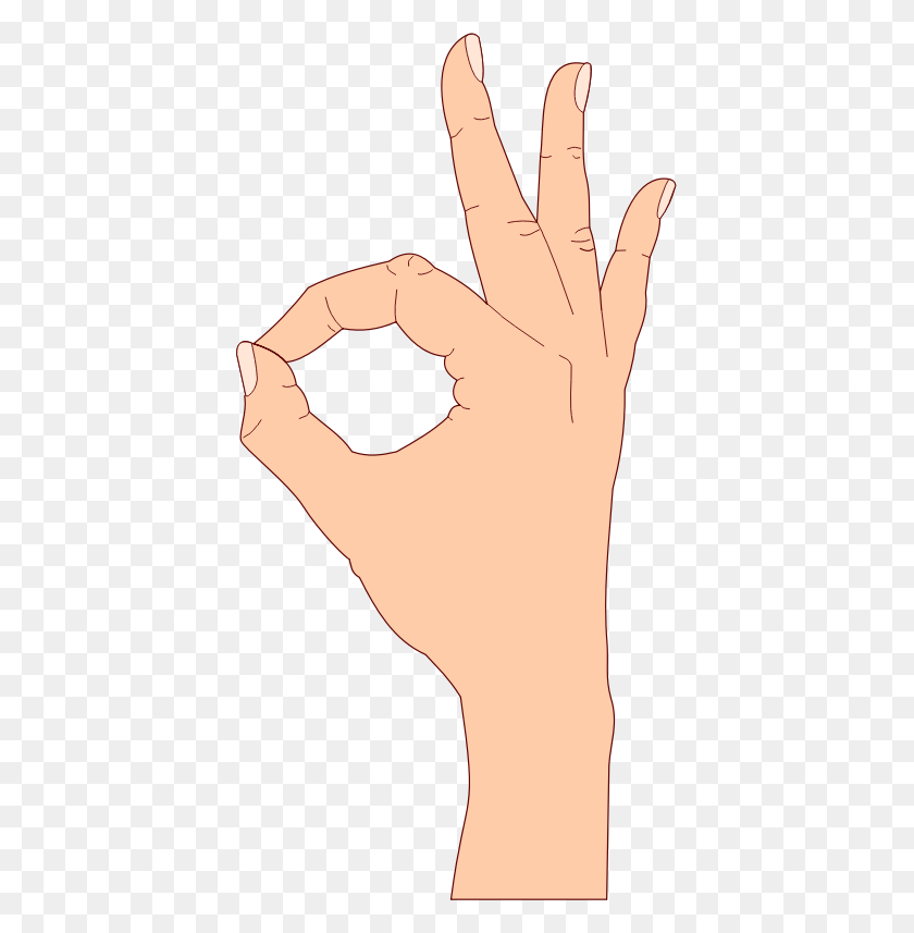 405x797 Clipart Gesture Medium Image Ok Hand Sign Clipart, Person, Human, Finger HD PNG Download