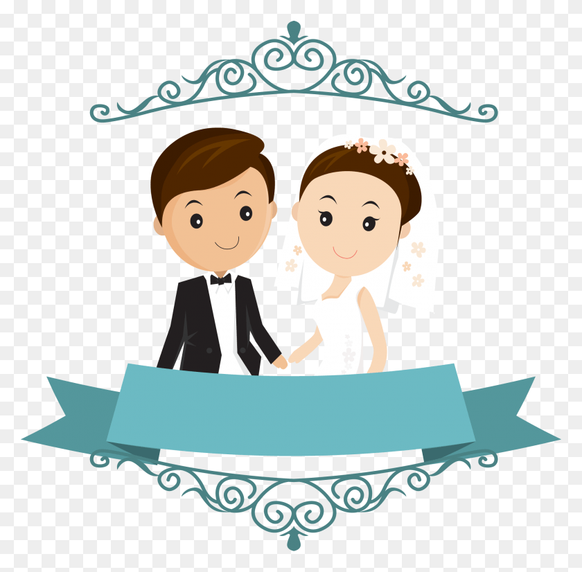 2044x2008 Clipart Hands Marriage Cartoon Wedding Couple, Person, Human HD PNG Download