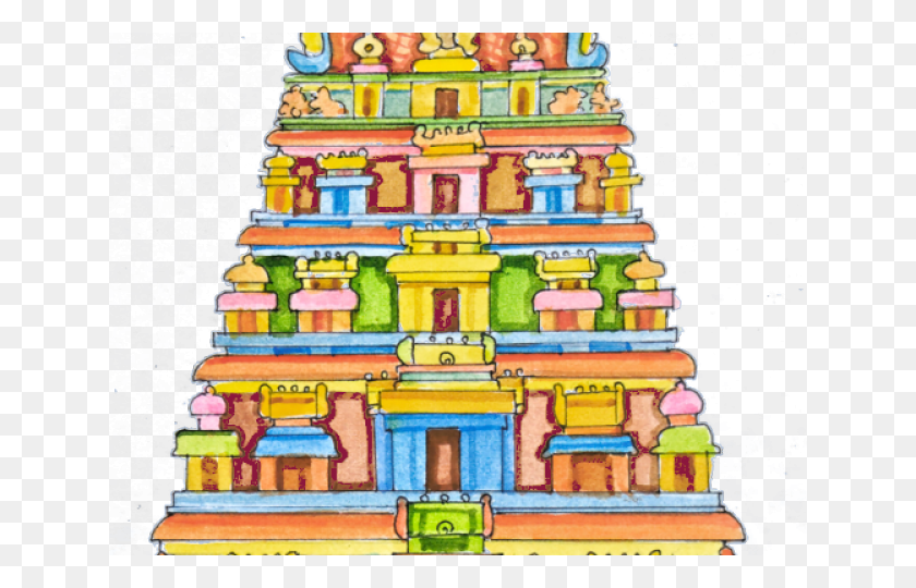 640x480 Clipart Hindu Temple Clipart Of Indian Temple, Architecture, Building, Monastery HD PNG Download