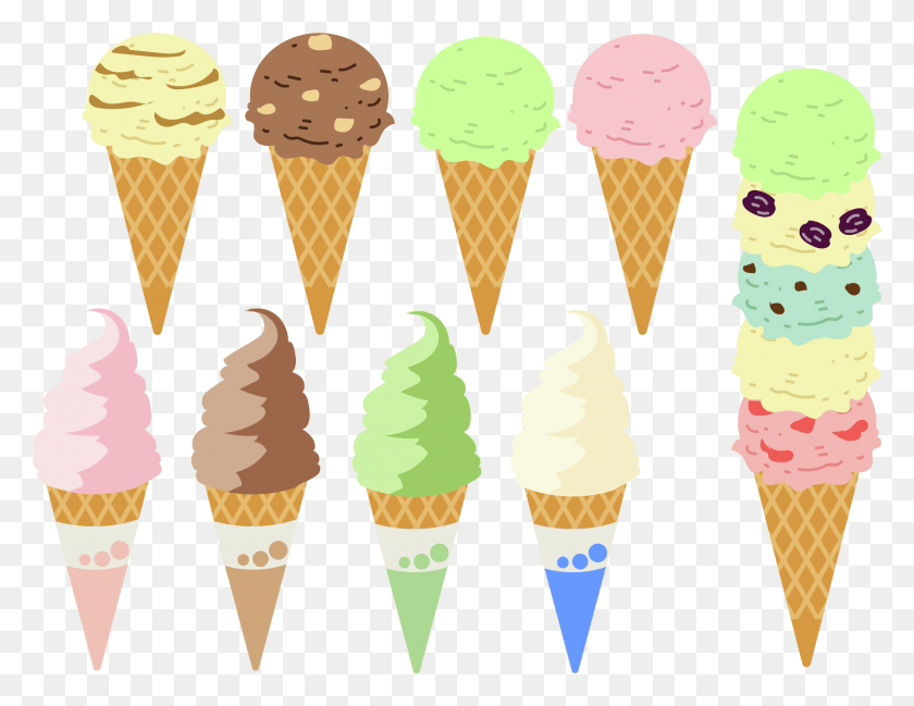 2189x1653 Clipart Ice Cream Cone, Cream, Dessert, Food HD PNG Download
