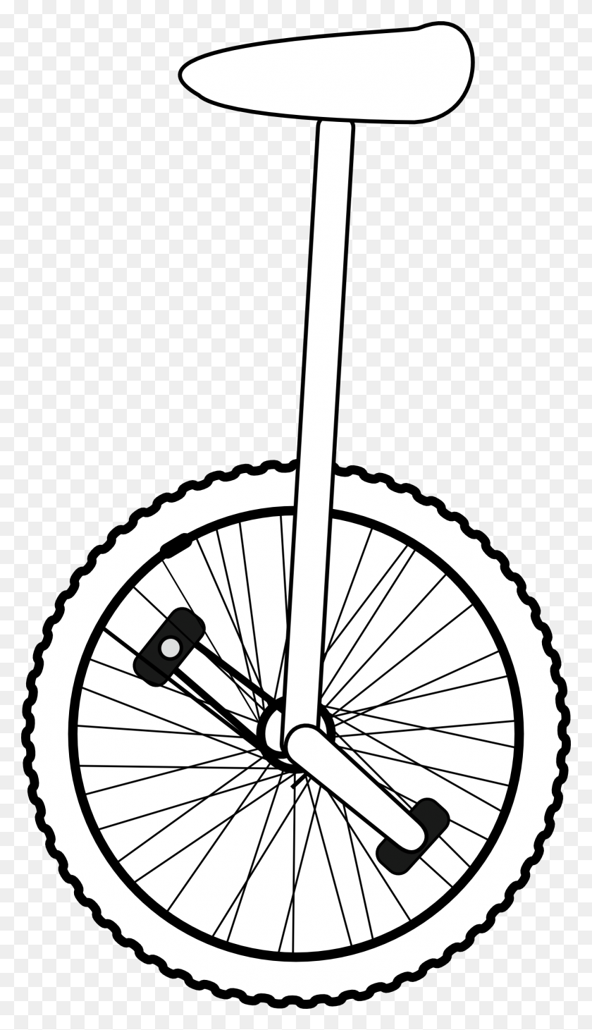 1331x2391 Clipart Info Unicycle Line Art, Wheel, Machine, Spoke HD PNG Download
