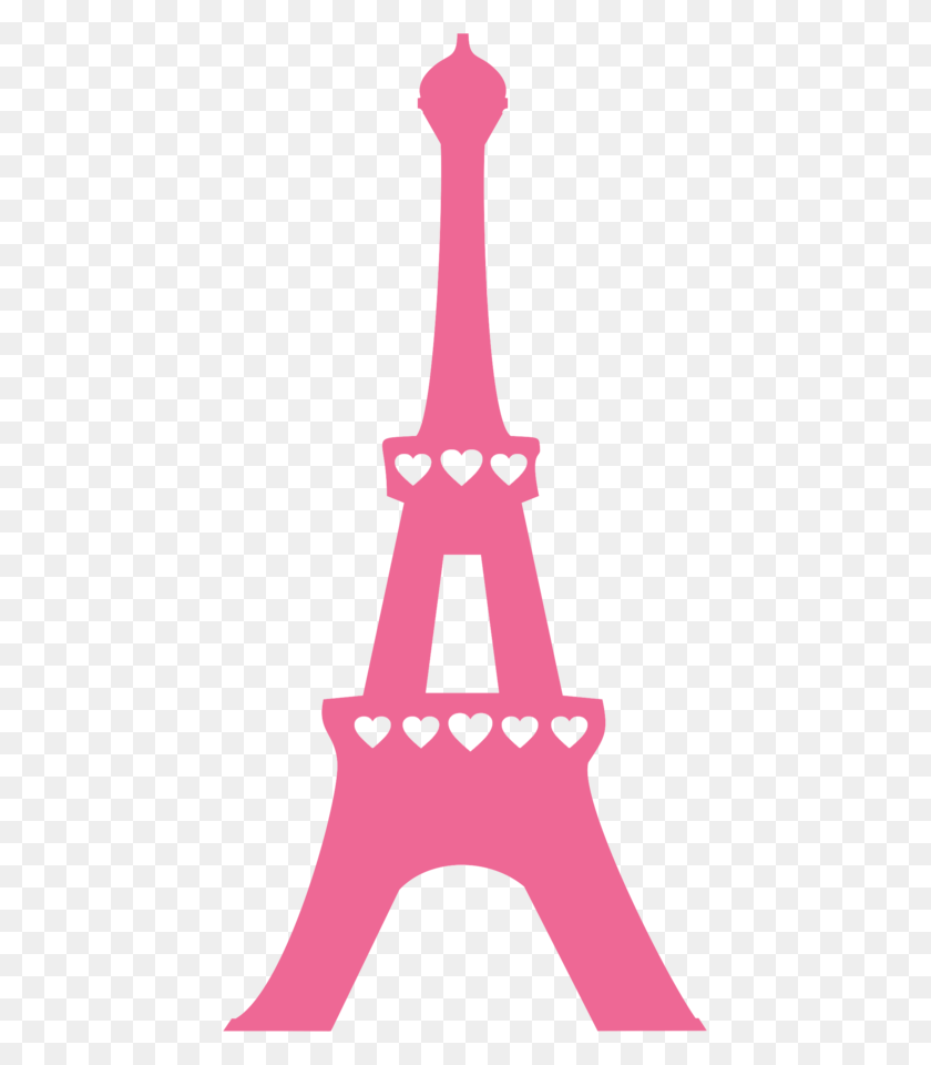 437x900 Descargar Png Clipart Biblioteca Biblioteca Barbie Clipart Stencil Torre Eiffel Barbie, Al Aire Libre, Suelo, Valla Hd Png