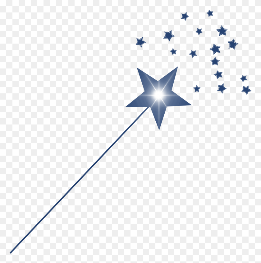 1671x1683 Clipart Library Magic Blue Five Pointed Star Dibujo De Una Varita Magica, Symbol, Star Symbol, Nature HD PNG Download