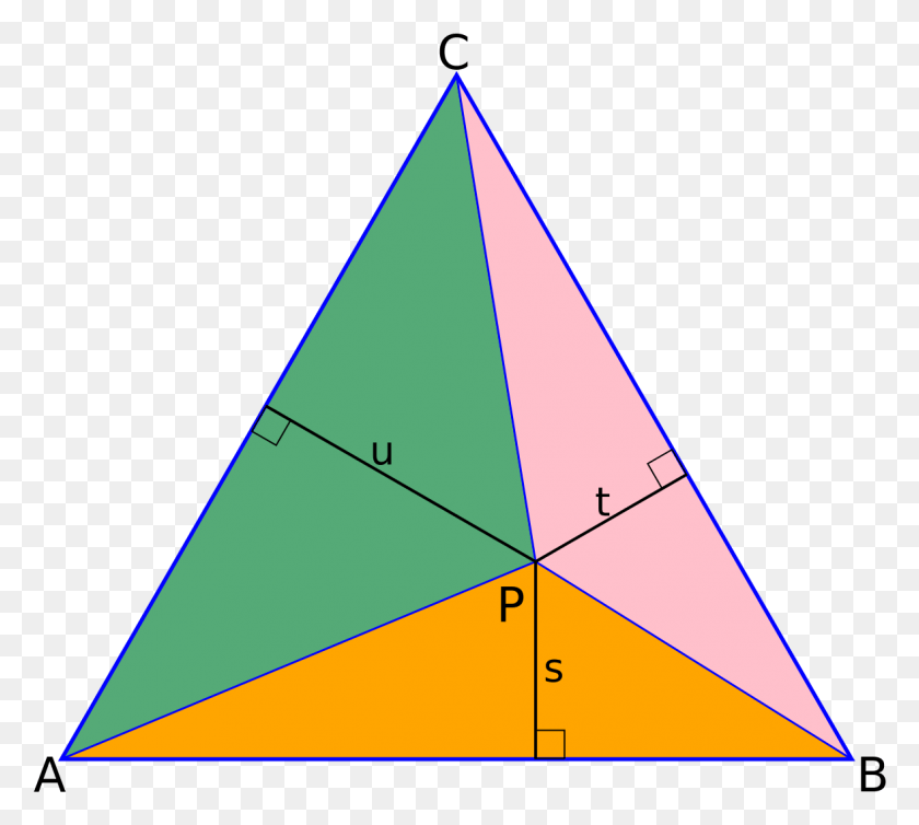 1178x1049 Клипарт Библиотека Треугольники Вектор Равносторонний Треугольник Теорема Де Вивиани Hd Png Скачать
