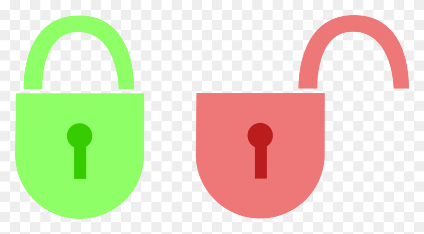 2400x1244 Clipart Lock And Unlock, Security HD PNG Download