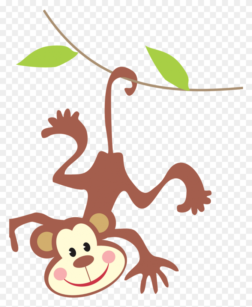 1141x1411 Clipart Monkey Jungle Animal Monkey In The Jungle Clipart, Planta, Hoja, Hd Png Download