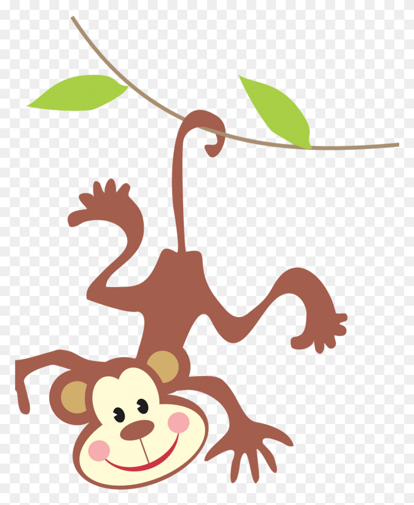 1141x1411 Clipart Monkey Jungle Animal Monkey In The Jungle Clipart, Plant, Leaf HD PNG Download