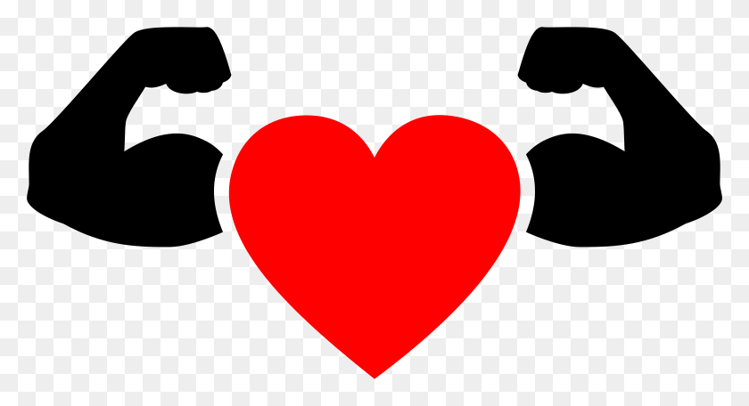 2340x1188 Клипарт Мускулистое Сердце Значок Rh Openclipart Org Черный Прозрачный Сильный Сердце Значок, Сердце, Подушка, Подушка Png Скачать