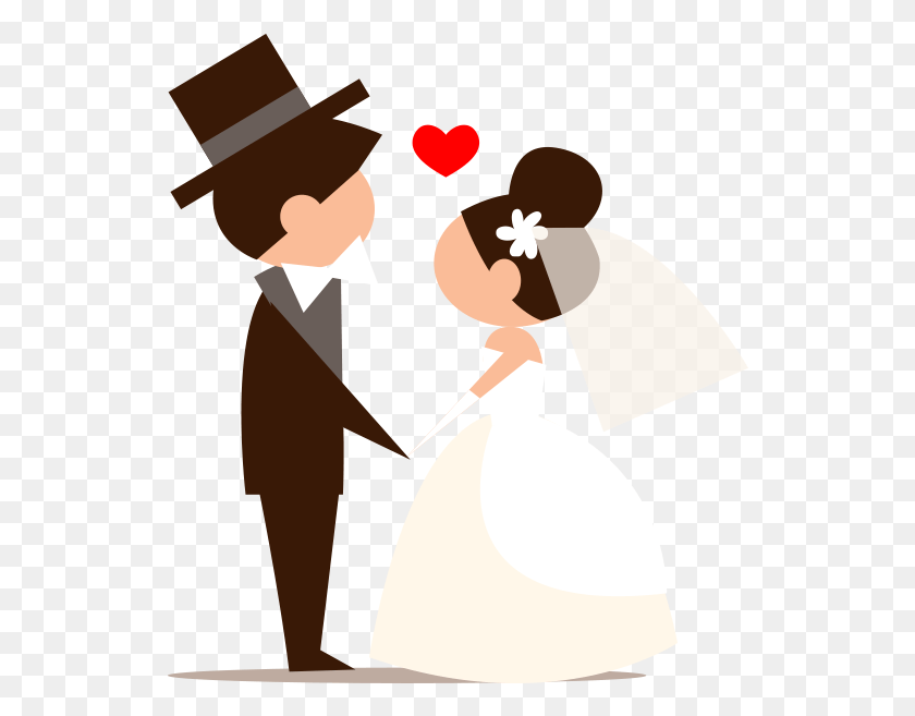 534x597 Clipart Novios Bride And Groom Vector, Clothing, Lamp, Robe HD PNG Download