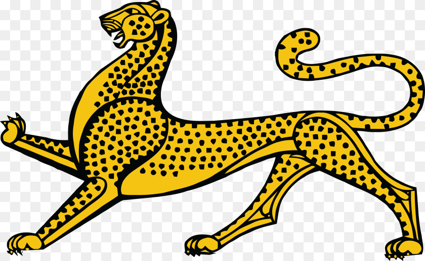 4000x2463 Of A Leopard Gerb Severnoj Osetii Alanii, Animal, Cheetah, Mammal, Wildlife Clipart PNG