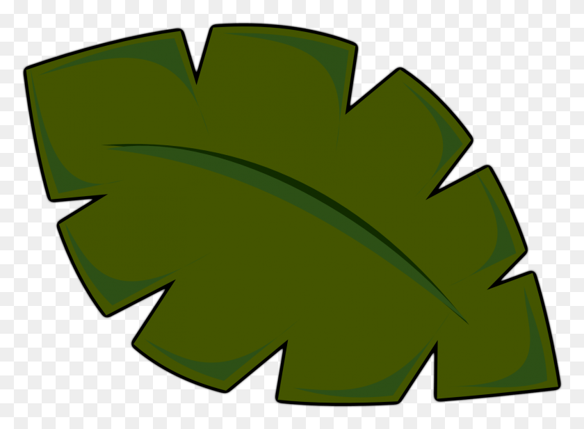 1672x1195 Clipart Of Jungle Leaf And Scenic Cartoon Palm Tree Leaf, Planta, Hacha, Herramienta Hd Png Download