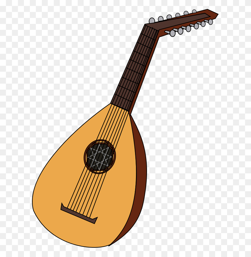 625x800 Clipart Of Musical Instruments Lute, Musical Instrument HD PNG Download