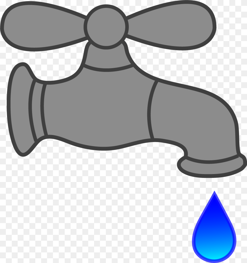 4344x4632 Clipart Of Valve Water And Boob Dibujo De Un Grifo, Tap PNG