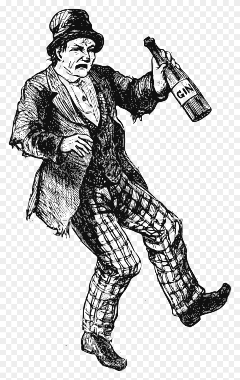 1478x2400 Clipart On Gin No Juice Big Image Drunk Man Drawing, Person, Clothing, Suit HD PNG Download