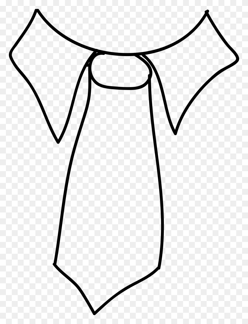 1802x2400 Clipart Outline Clip Art Black And White Tie, Gray, World Of Warcraft HD PNG Download