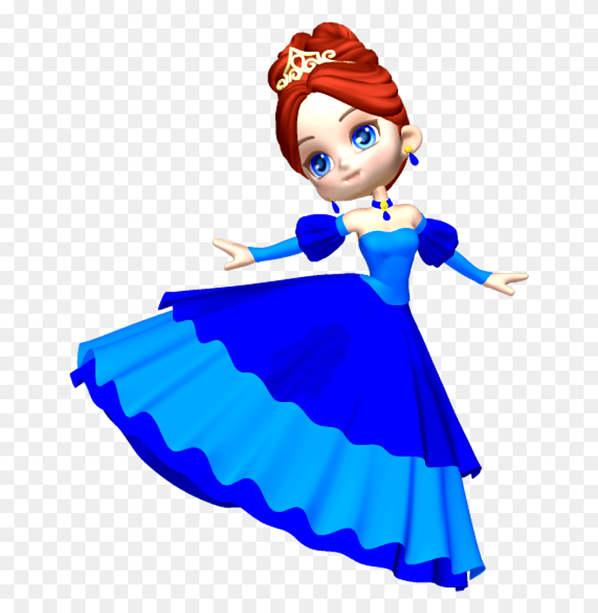 646x800 Clipart Princess In Blue Poser Clipart Princess Clipart Free, Doll, Toy, Person HD PNG Download