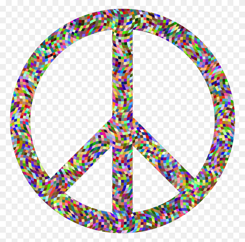 772x772 Clipart Prismatic Confetti Peace Sign Peace Love Music Logos, Pattern, Ornament, Hoop HD PNG Download