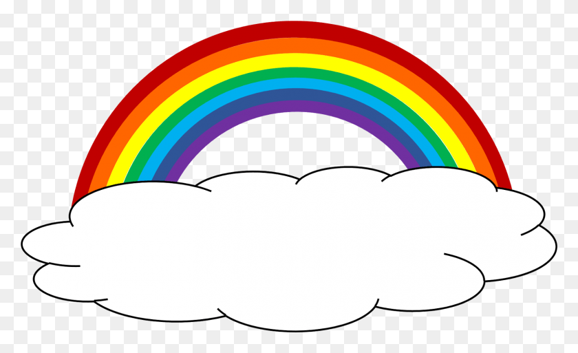 1600x930 Clipart Rainbow With Clouds, Graphics, Symbol HD PNG Download