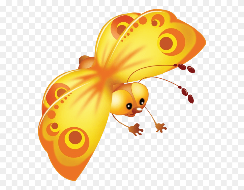 581x595 Clipart Resolution 600600 Butterfly Animated, Animal, Fish, Insect HD PNG Download