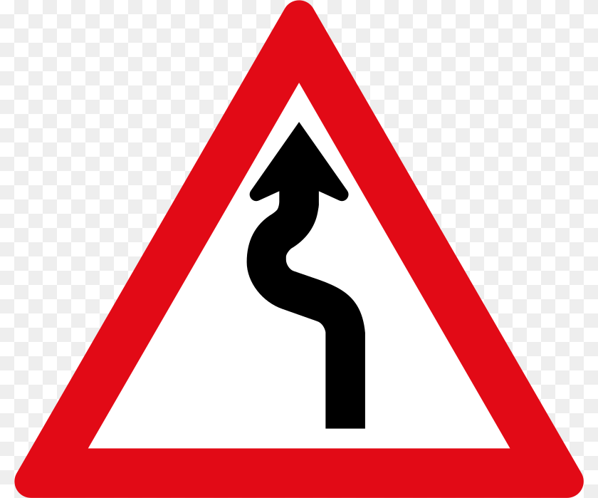 800x699 Road Winding Road Sharp Junction Road Sign, Symbol, Road Sign Clipart PNG
