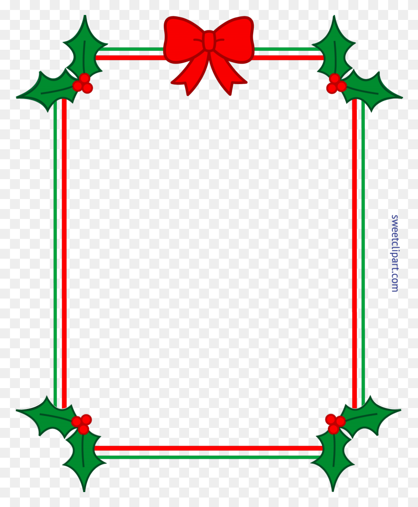 7018x8636 Clipart Royalty Free Christmas Border Frame, Bow, Pattern, Ornament HD PNG Download