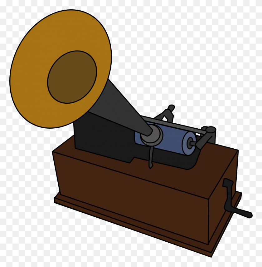 2354x2400 Clipart Royalty Free Library Barrel Clipart Vintage Thomas Edison Phonograph Clipart, Weapon, Weaponry, Brass Section HD PNG Download