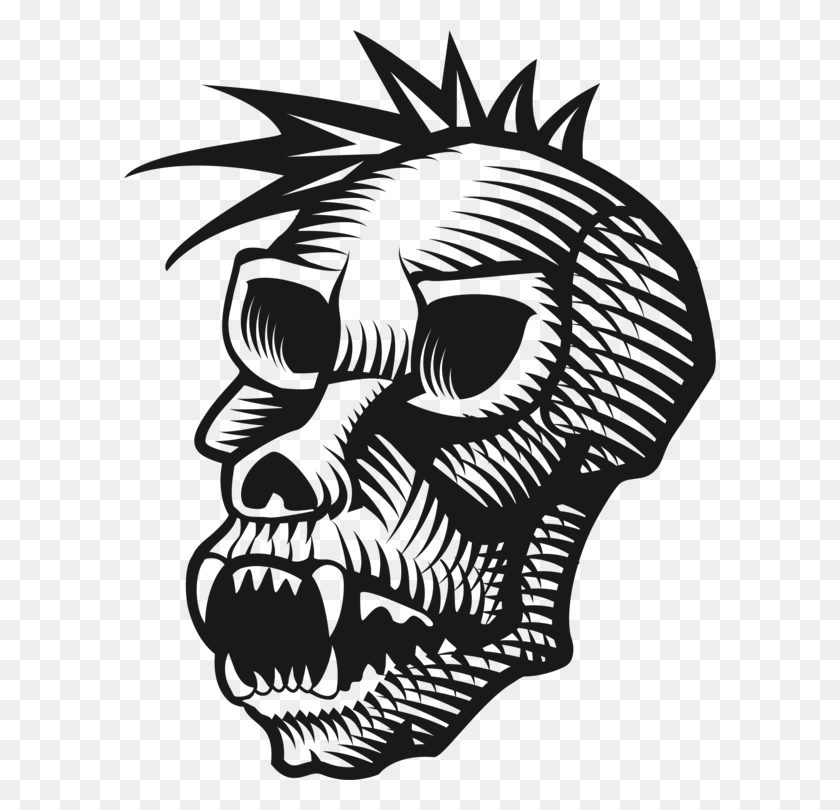 592x750 Clipart Royalty Free Library Drawing Money Skull Monkey Skull, Statue, Sculpture HD PNG Download