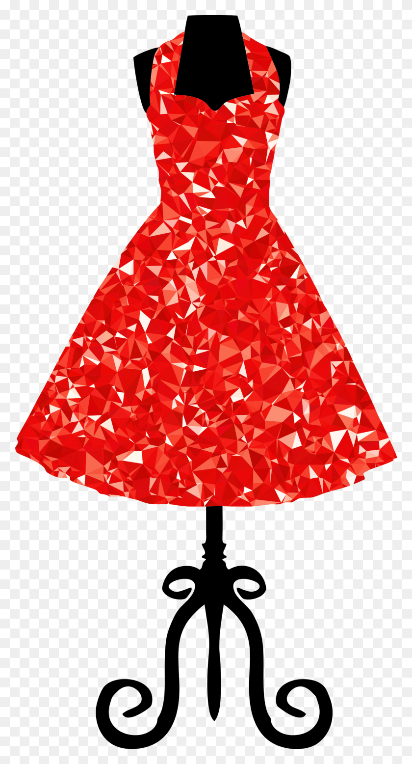 1208x2318 Clipart Ruby 1950s Vintage Dress Vintage Dress Clip Art, Triangle, Lighting, Symbol HD PNG Download