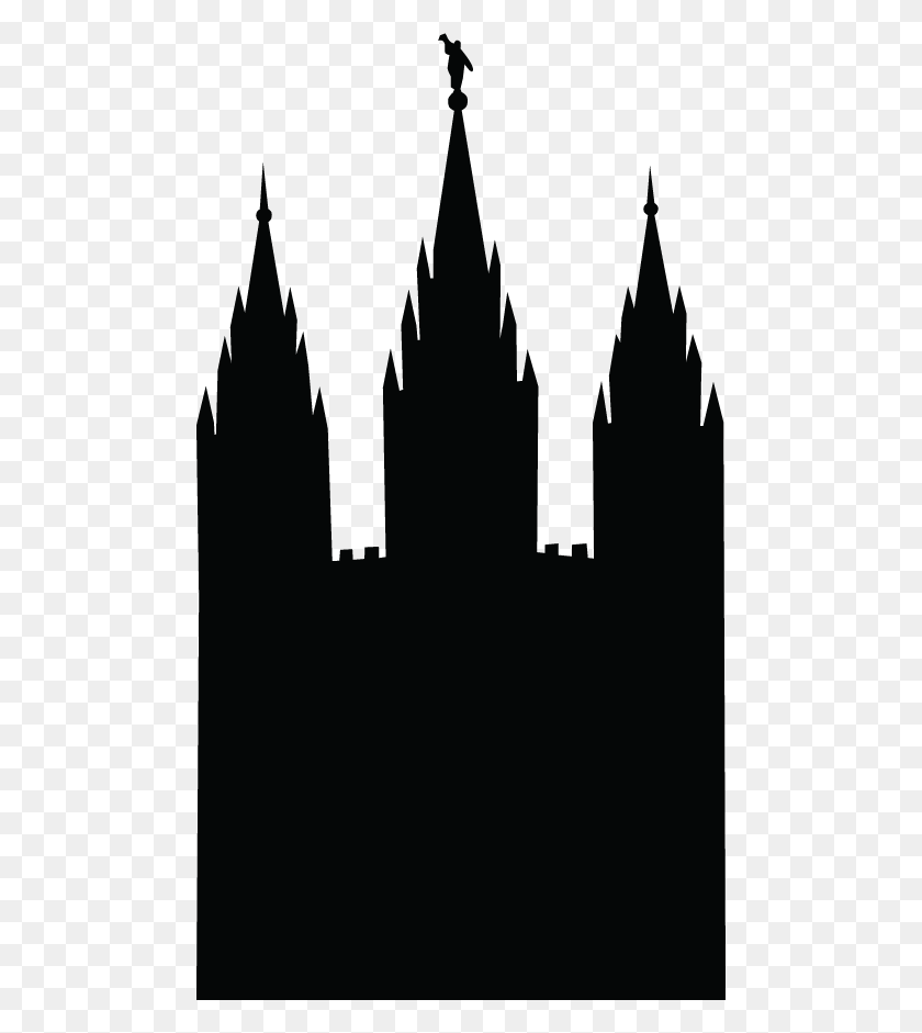 482x881 Clipart Salt Lake City Temple Silhouette, Outdoors, Nature HD PNG Download