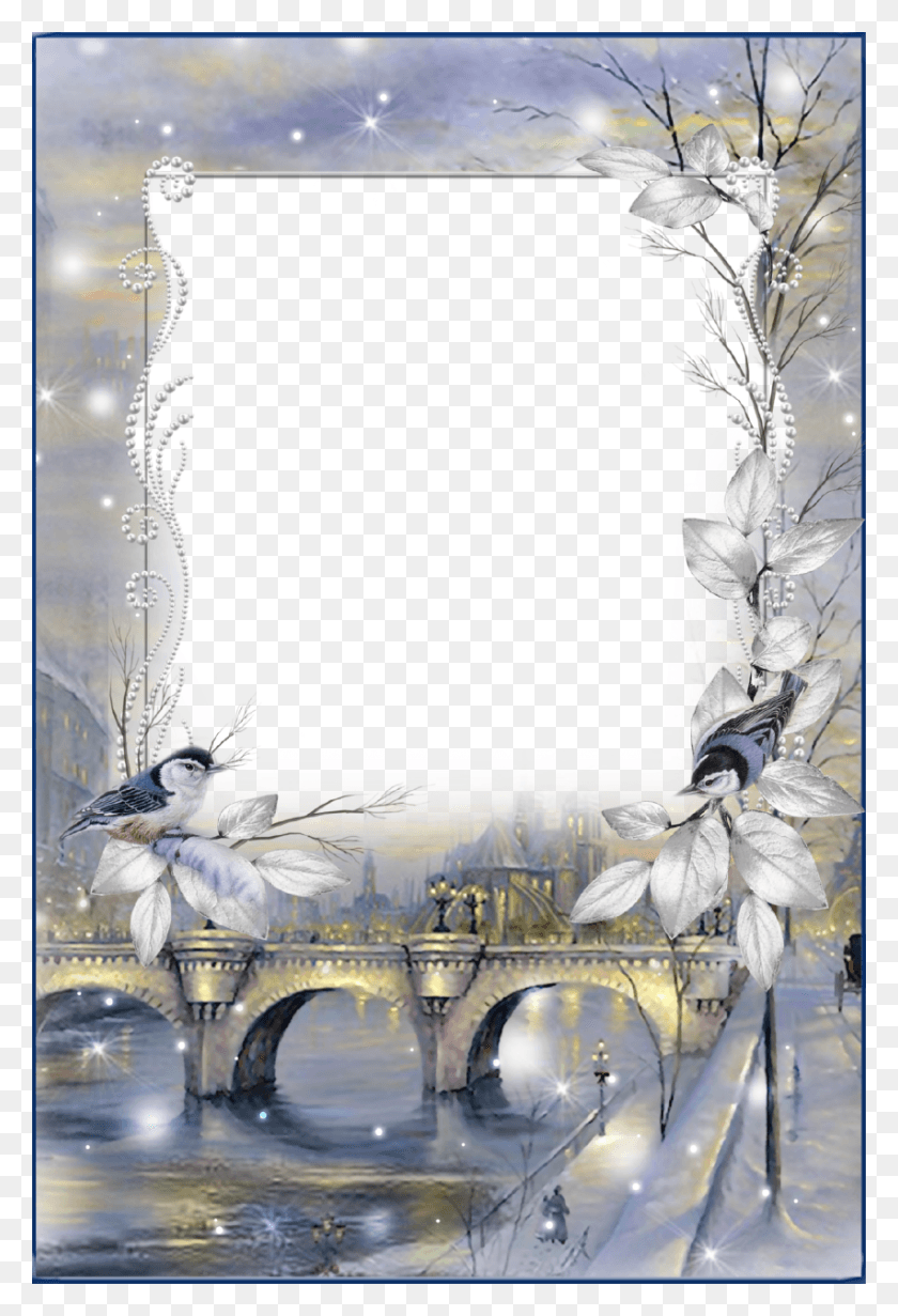 852x1280 Clipart Snow Night City Frame, Bird, Animal HD PNG Download