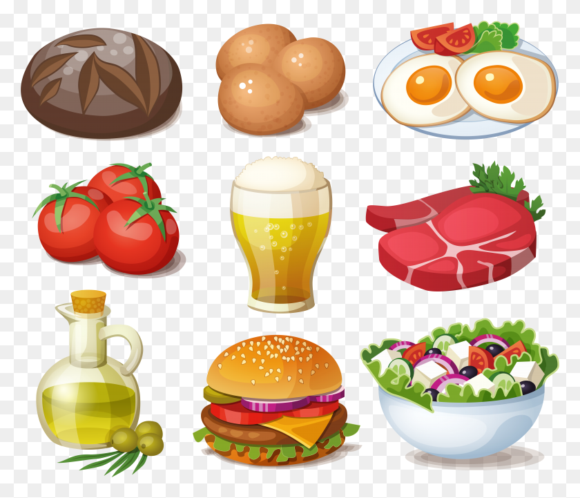 9046x7677 Clipart Stock Peanut Butter And Jelly Food Salad Clip HD PNG Download