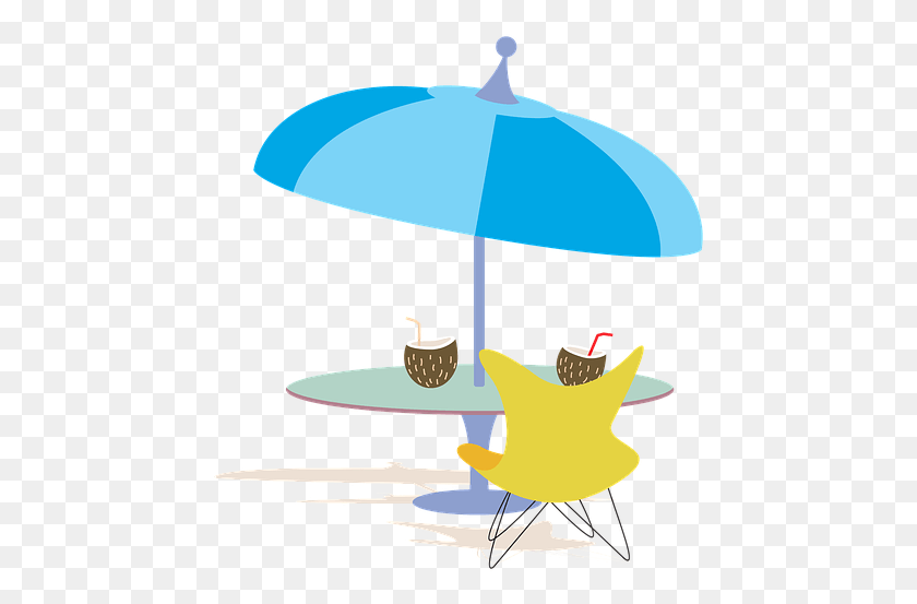 453x493 Clipart Sunny Relax Table Drink Coconut Sun Clipart Entspannen, Patio Umbrella, Garden Umbrella, Lamp HD PNG Download