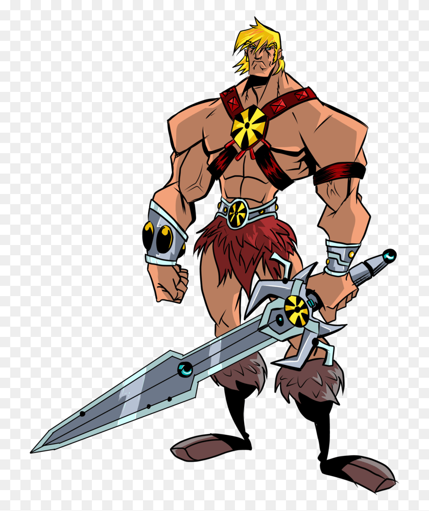 726x941 Clipart Sword He Man Cartoon, Person, Human, Comics HD PNG Download